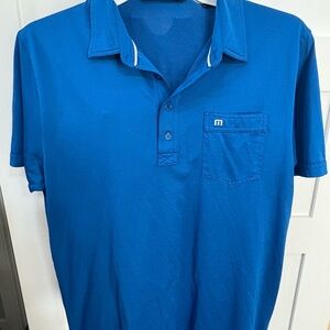 Travis Mathew Vibrant Blue Polo Shirt